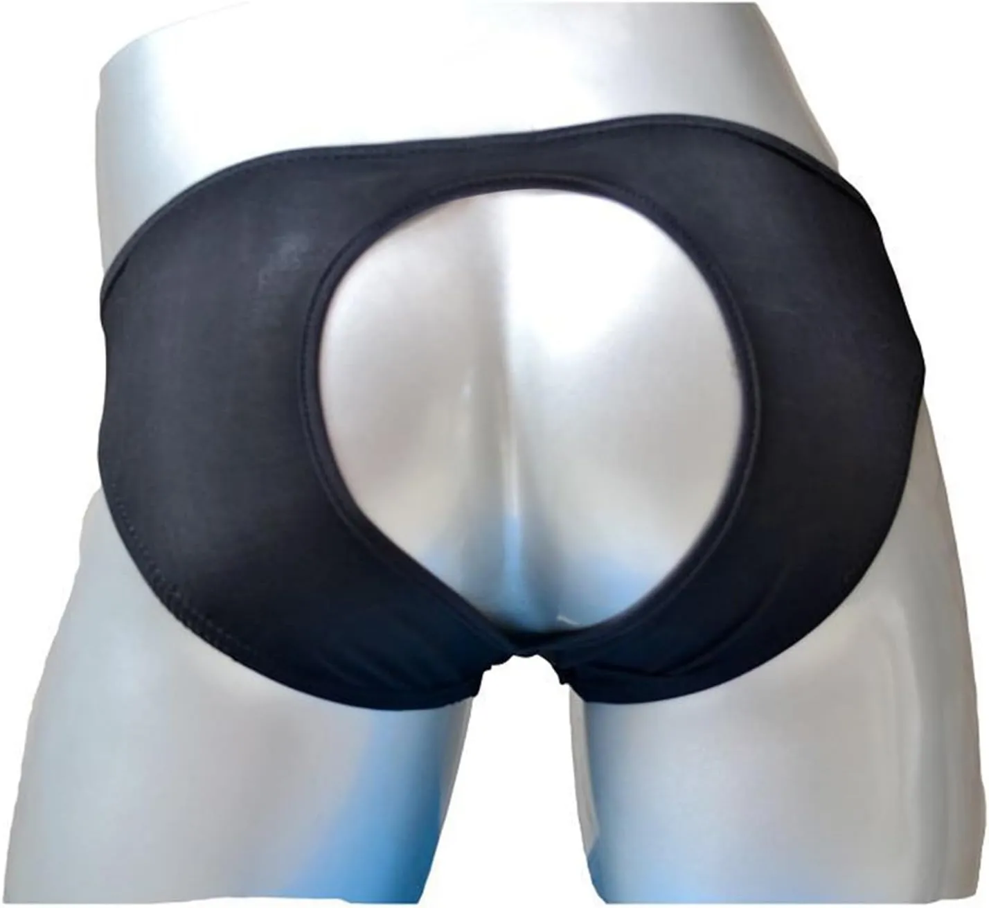 Men's Front Opening Fly Access Briefs Faux Leather Bulge Pouch Bikini G-String Thong Lingerie with Buckle Pouch
