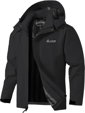 Mens Lightweight Waterproof Hooded Rain Jackets Casual Fall Spring Big and Tall Jacket Raincoat Windbreaker Outdoor Gear