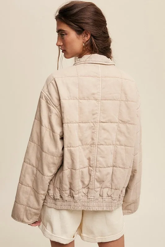 Milk Tea Quilted Jacket