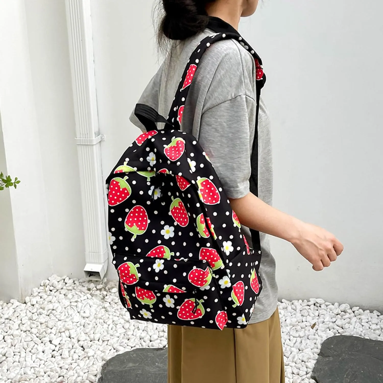 Mini Backpack Purse for Women Retro Large Capacity Solid Soft Fashion Backpacks School Backpack for Teen Girls(Black)