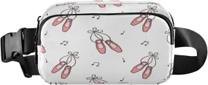 Music Nnotes Ballet Pointe Shoes Belt Bag for Women Men Fanny Pack Small Waist Pouch Crossbody Bags for Outdoor Hiking Running Travel