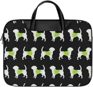 Musical Note Dog Laptop Case Slim Water Resistant Computer Bag with Handle Briefcase for Work