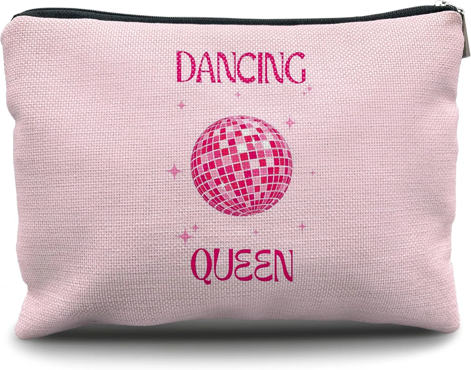 Nogrit Dancing Queen Dance Gifts - Disco Ball Bag - Hot Pink Dancer Makeup Bag