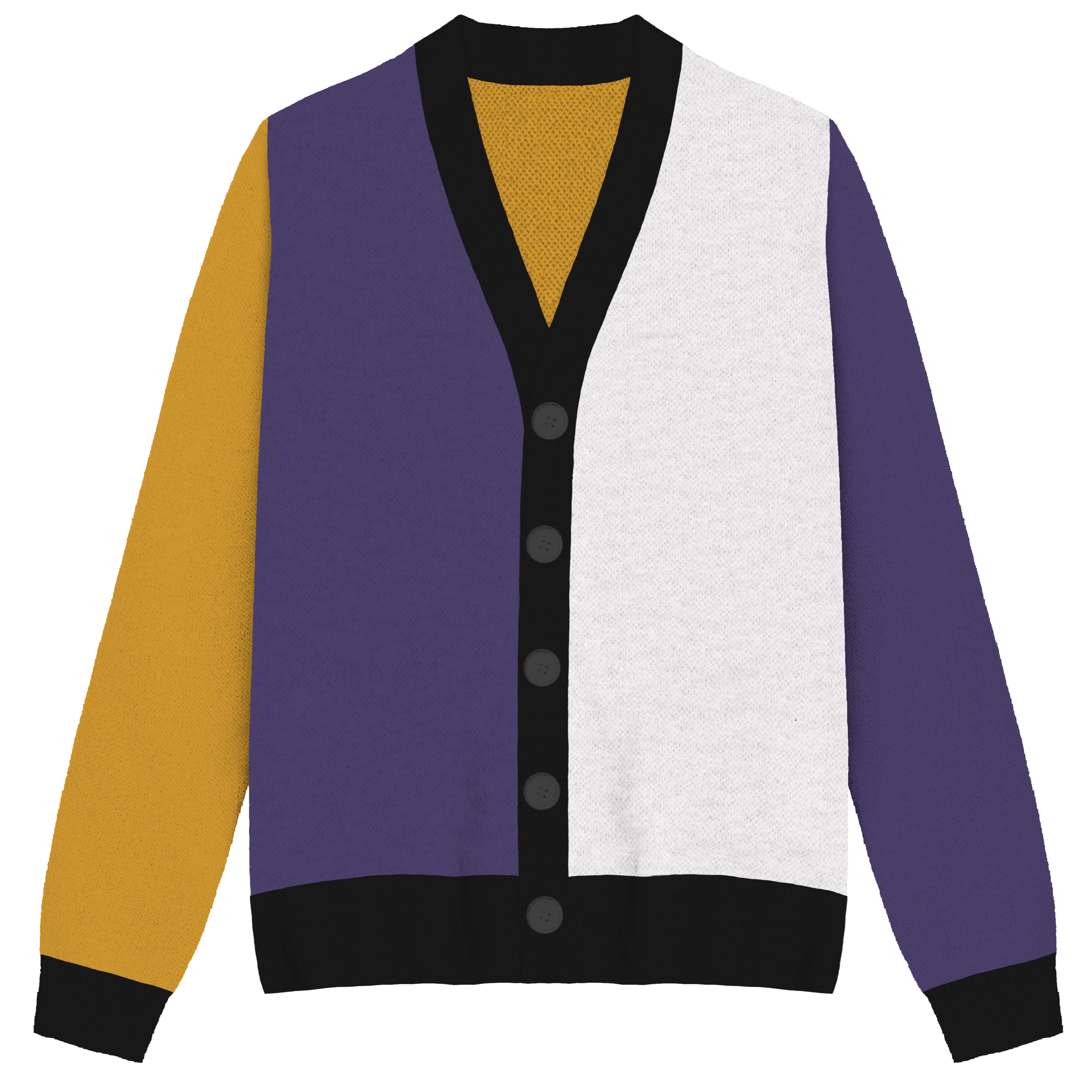 Non-Binary Colorblock Knit Cardigan