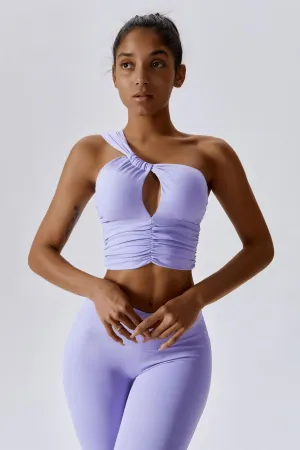 One Shoulder Ruched Bra Top