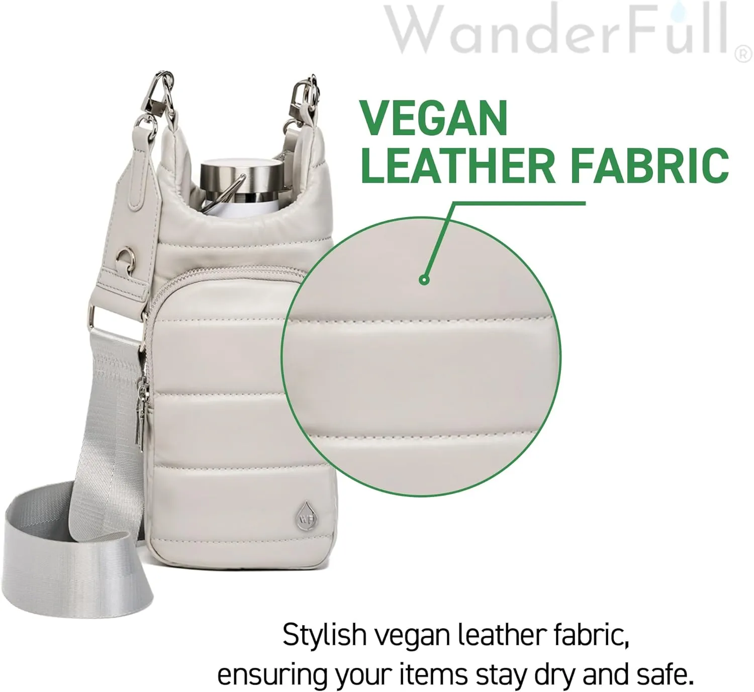 Original HydroBag | Oprahs Favorite Things 2024 | Vegan Leather Water Bottle Holder w/Strap Bundle