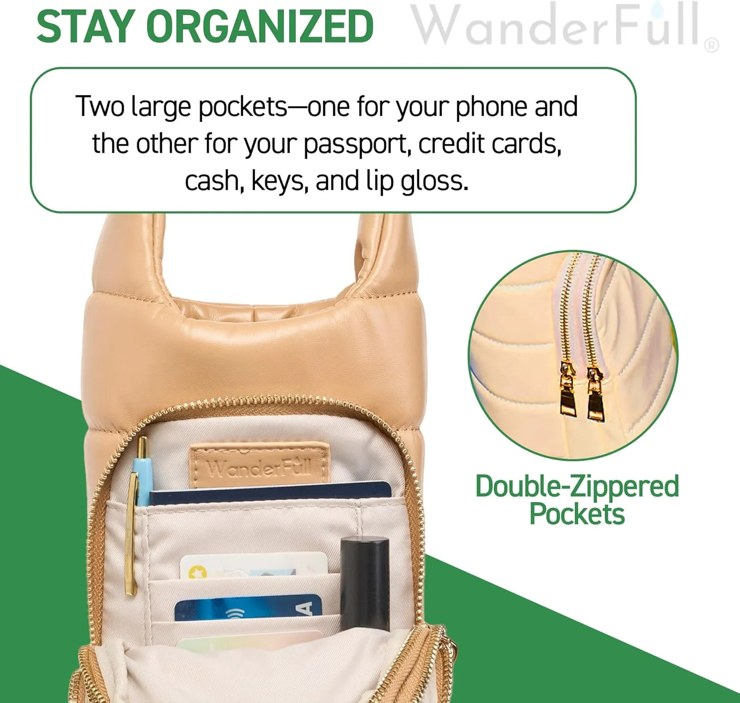 Original HydroBag | Oprahs Favorite Things 2024 | Vegan Leather Water Bottle Holder w/Strap Bundle