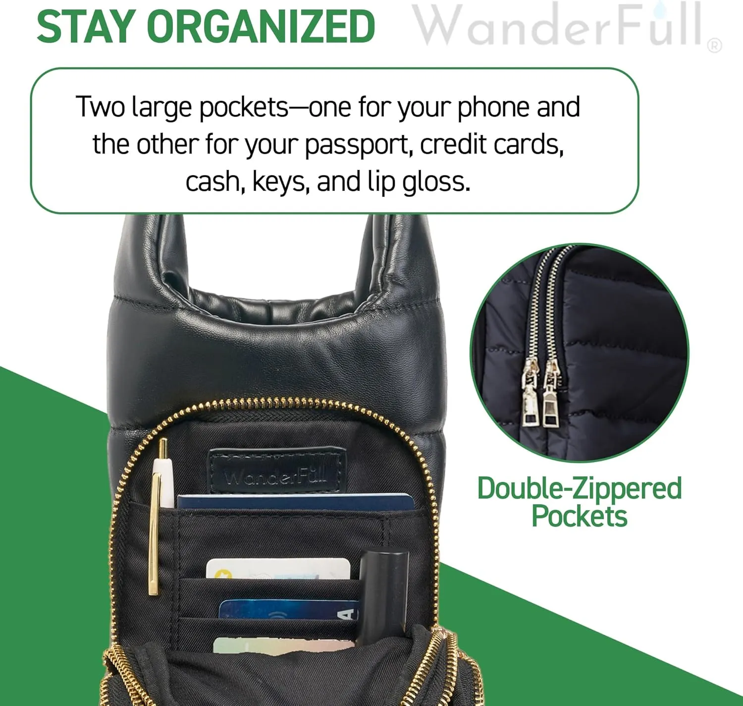 Original HydroBag | Oprahs Favorite Things 2024 | Vegan Leather Water Bottle Holder w/Strap Bundle