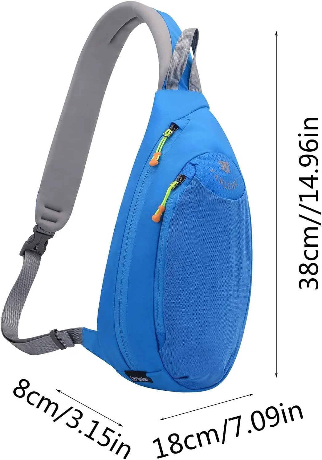over Shoulder Bag Women Or Man Simple Casual Chest Bag Lightweight Crossbody Bags With Zipper Portable One (A, One Size)