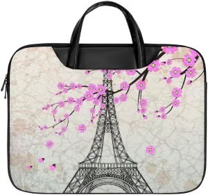 Pairs Eiffel Tower Laptop Case Slim Water Resistant Computer Bag with Handle Briefcase for Work