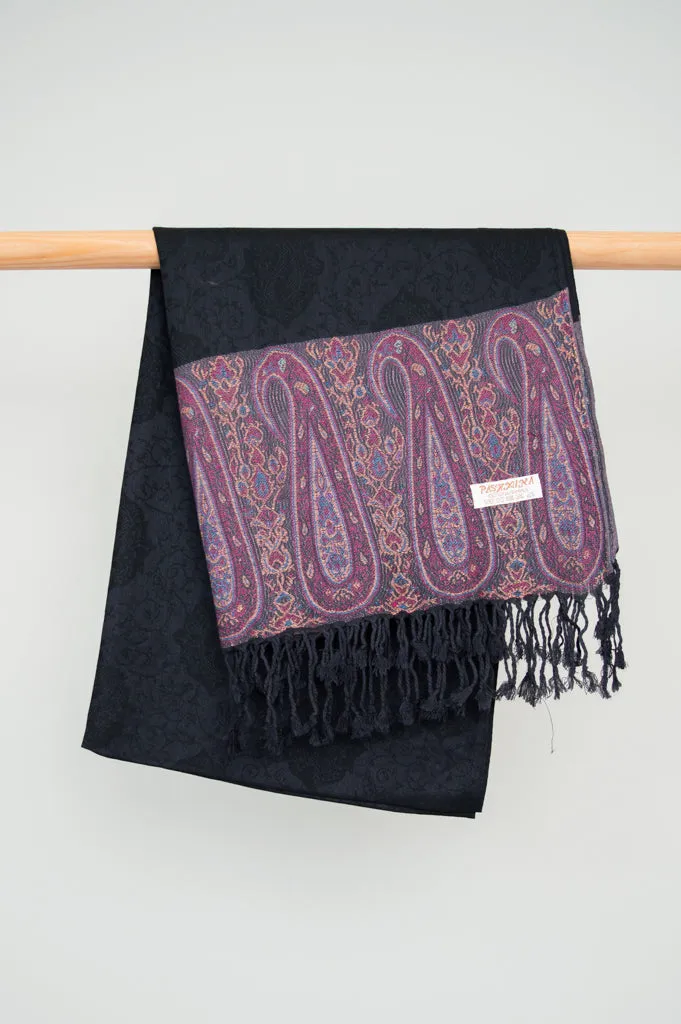Pashmina Scarf, Midnight Paisley