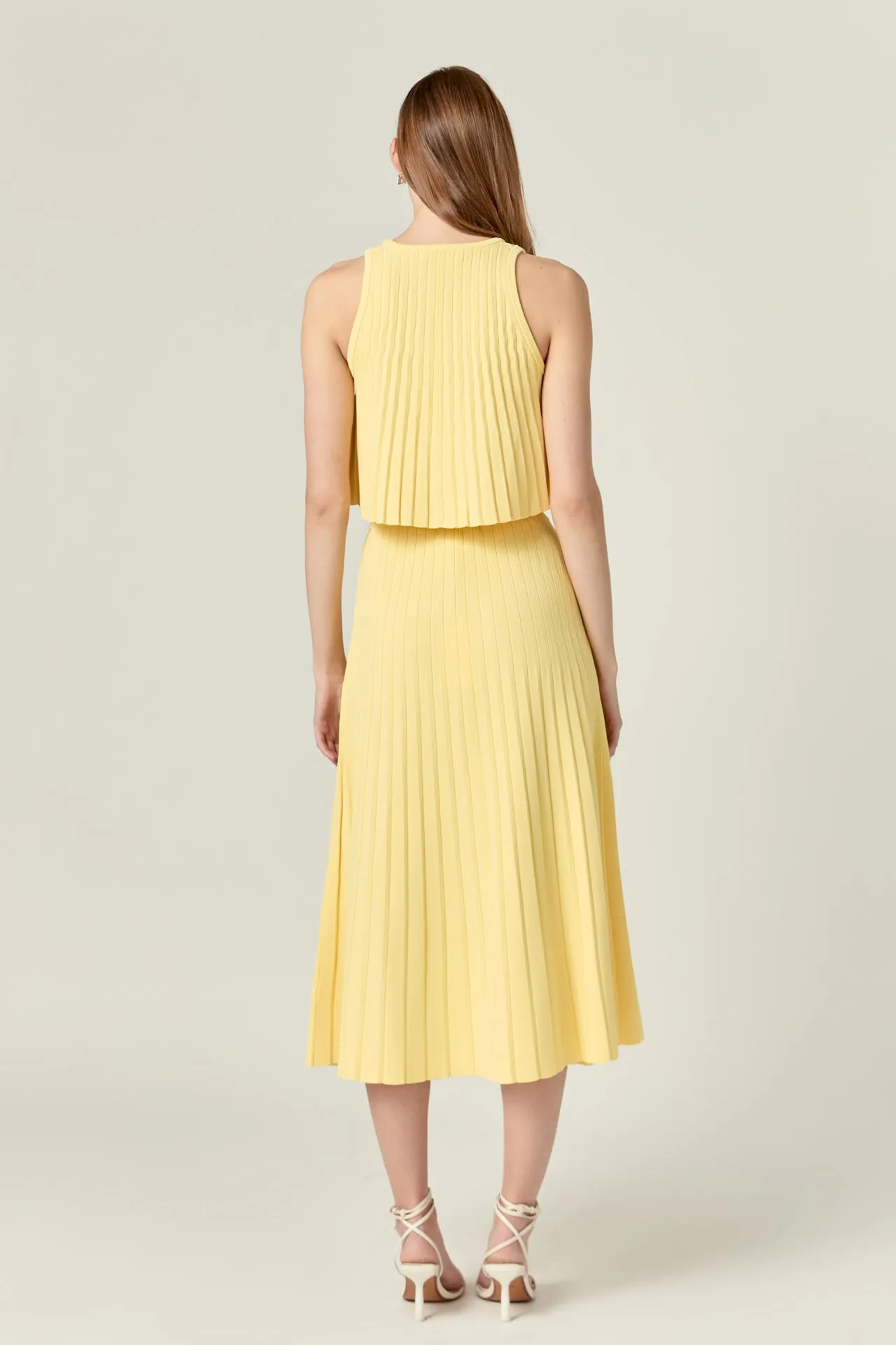 Pleated A-line Skirt