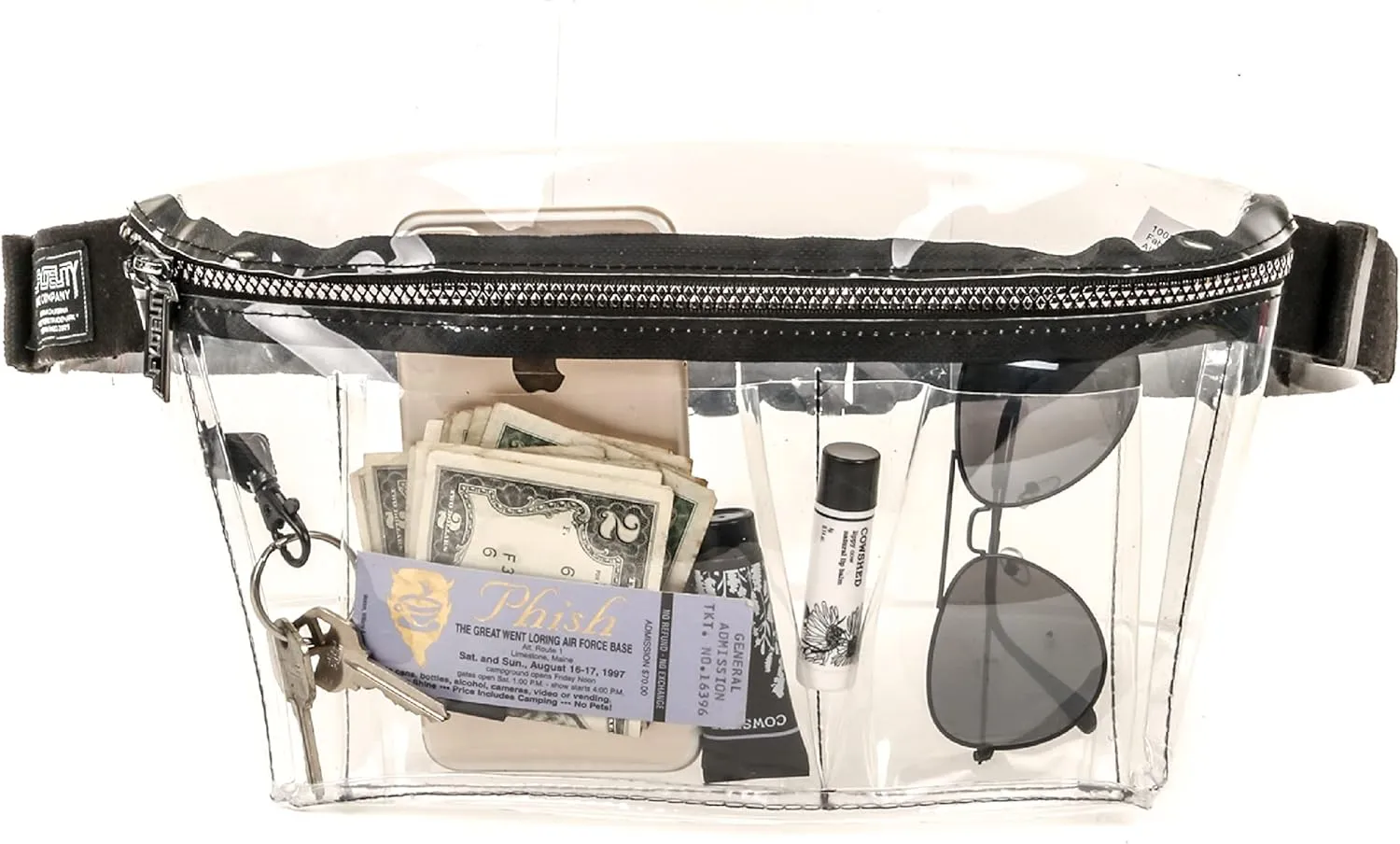 Plus Size Fanny Packs for Women  80s/90s Large Bum Bag  Unisex Crossbody Waist Belt Bag for Travel, Festivals, Sports & Daily Use  Waist Belt Bag for Women | Crystal Clear