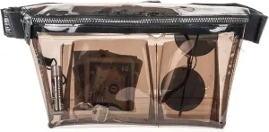 Plus Size Fanny Packs for Women  80s/90s Large Bum Bag  Unisex Crossbody Waist Belt Bag for Travel, Festivals, Sports & Daily Use  Waist Belt Bag for Women | Smoke Crystal Clear