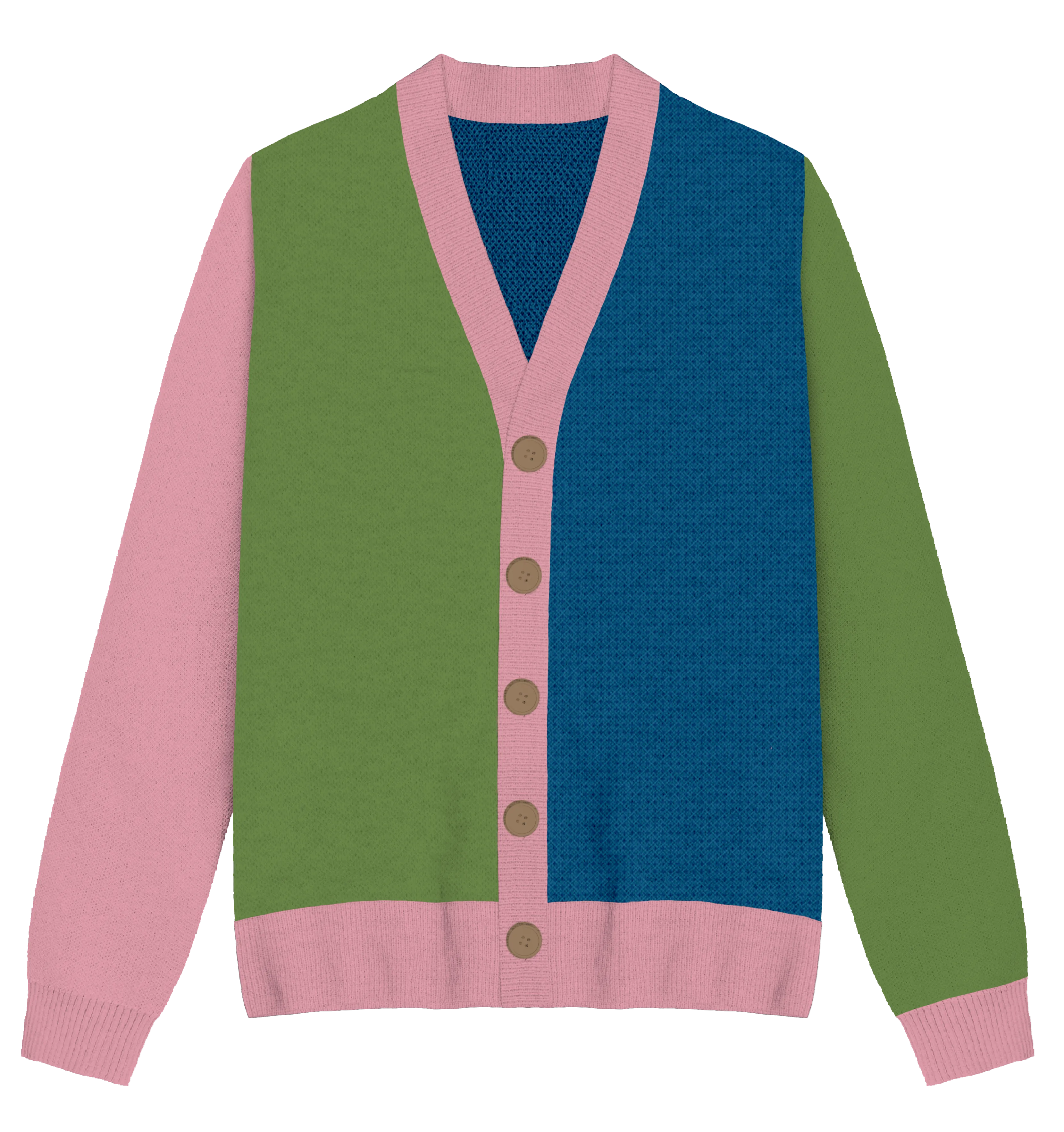 Polysexual Colorblock Knit Cardigan