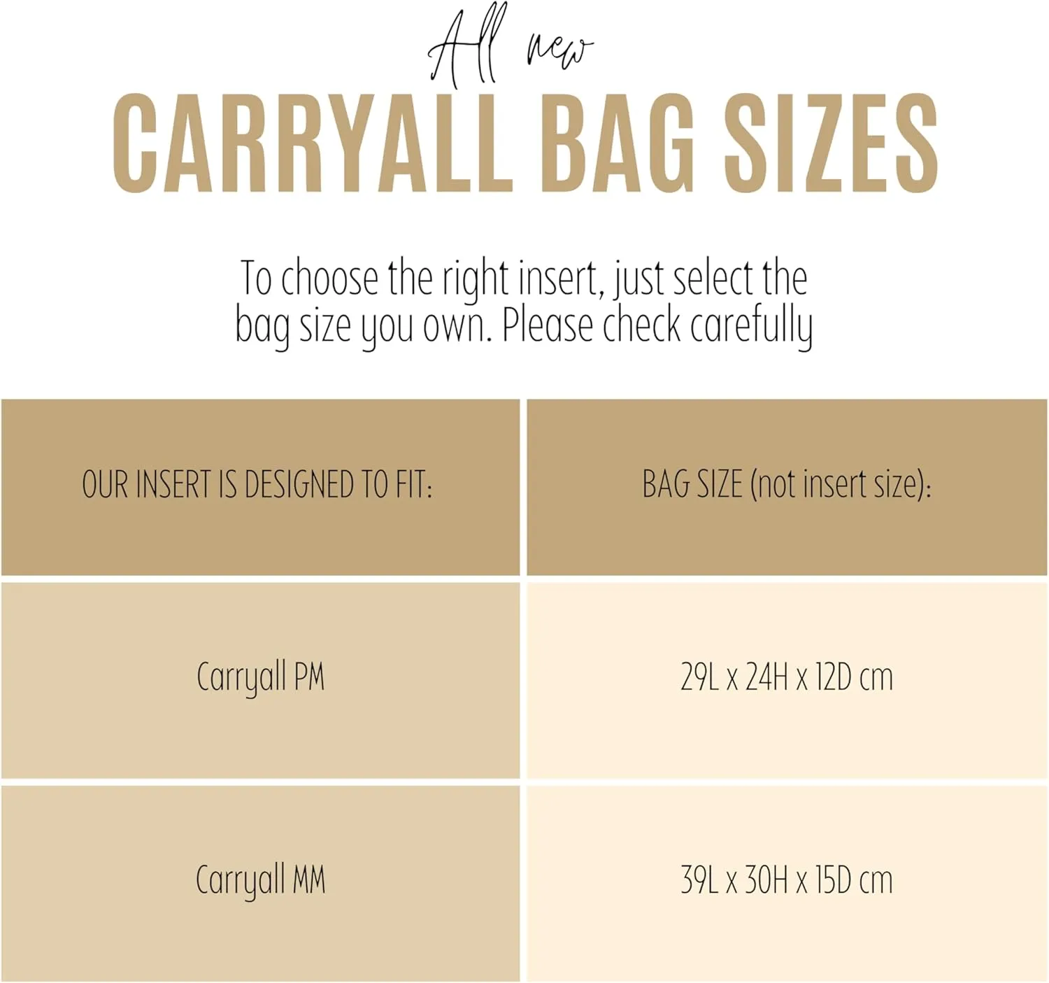 Premium Purse Organizer compatible with Lv Carryall PM/MM Bag Organizer Insert - Handmade Purse Liner, Perfect Fit for Hobo Bag Shaped (Brown, for Carryall PM)