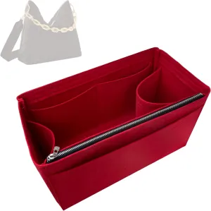 Premium Purse Organizer compatible with Lv Coussin Hobo MM Bag Organizer Insert - Handmade Purse Liner, Perfect fit Oval Shaped Hobo Insert (Navy, For Coussin Hobo MM)