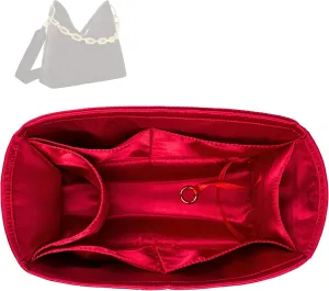 Premium Purse Organizer Compatible with Lv Coussin Hobo MM Bag Organizer Insert - Handmade Soft Silk Purse Liner, Slouchy Oval Shaped (Bubblegum, for Coussin Hobo MM)