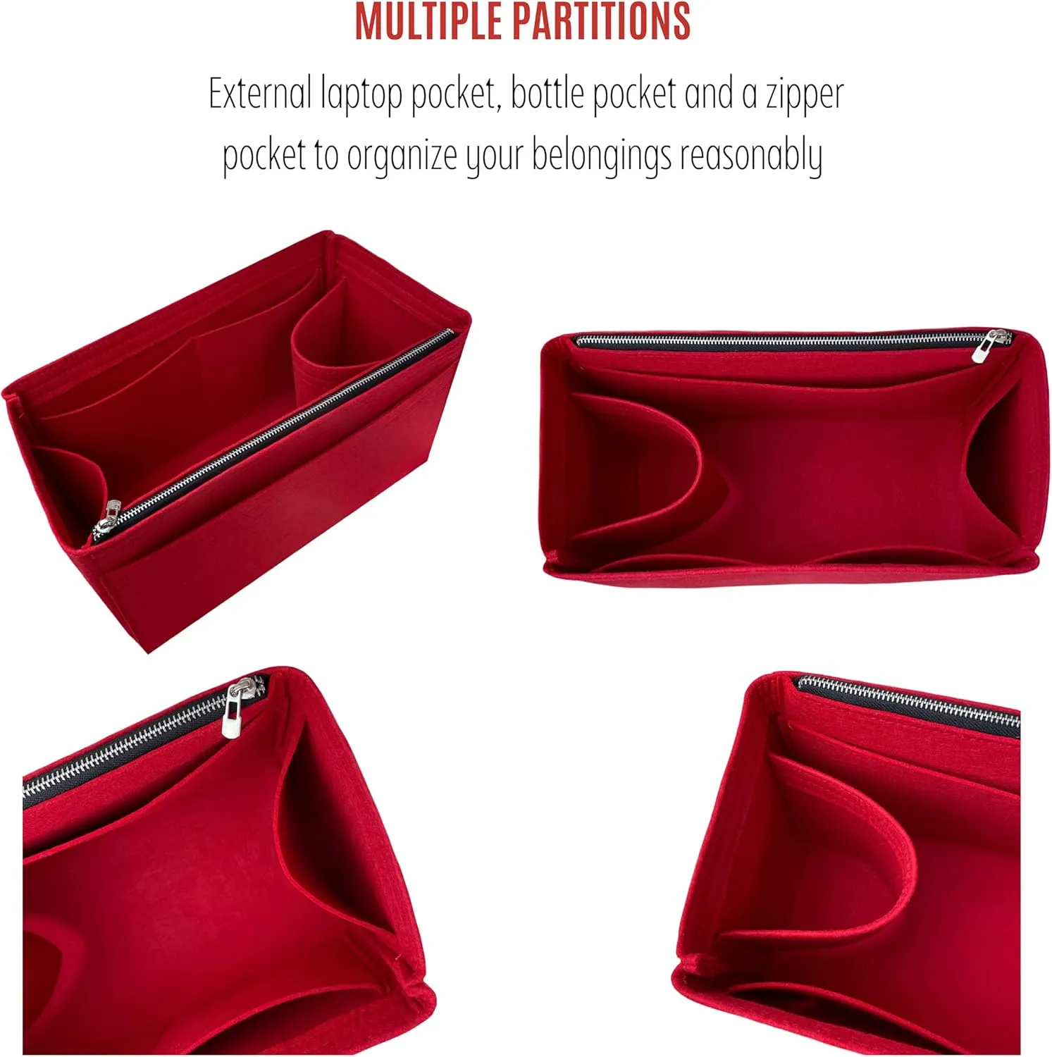 Premium Purse Organizer compatible with Lv Low Key Hobo MM Insert - Handmade Bag Organizer 2mm Thick, Perfect fit for PM/MM Cabas Tote (Lightcoffee, For Low Key Hobo MM)