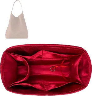 Premium Purse Organizer compatible with Lv Low Key Hobo MM Insert - Handmade Soft Silk Bag Organizer, Perfect fit for PM/MM Cabas Tote (Beige, For Low Key Hobo MM)
