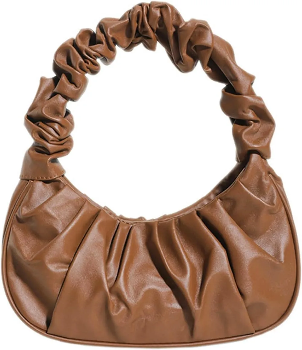 PU Leather Tote Bags for Women Small Tote Hobo Shoulder Bag PU Leather Hand Bag Underarm Bag for Work Travel