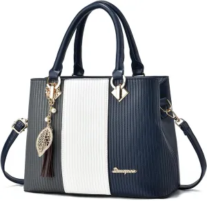 Purses and Handbags for Women Leather Tote Shoulder Bag Medium Satchel Purse Top Handle Bags for Ladies