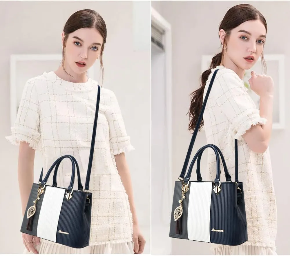 Purses and Handbags for Women Leather Tote Shoulder Bag Medium Satchel Purse Top Handle Bags for Ladies