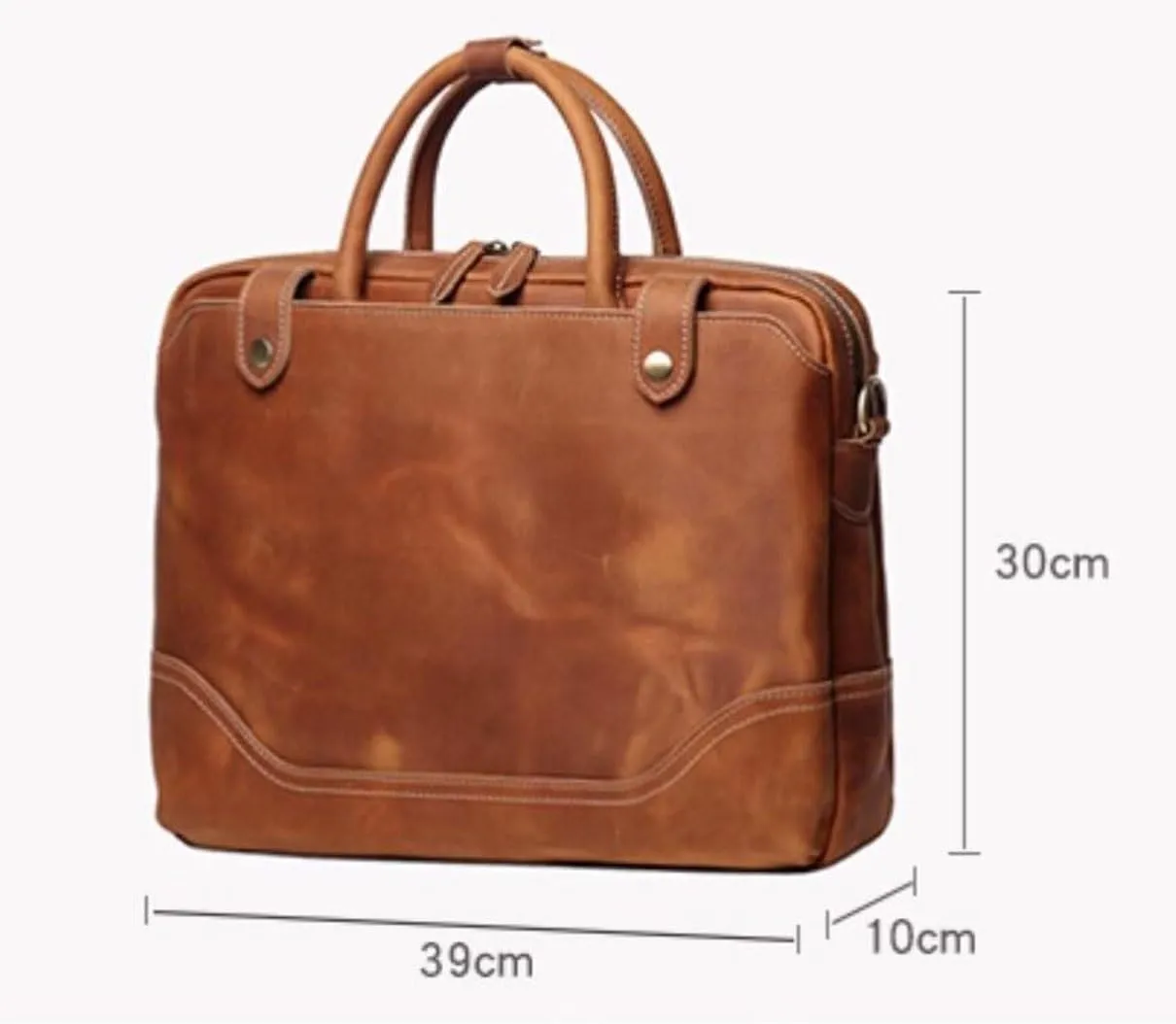 Retro Briefcases Mens Handbags Laptop Bags Leather Messenger Shoulder Bags Computer Carrying Cases