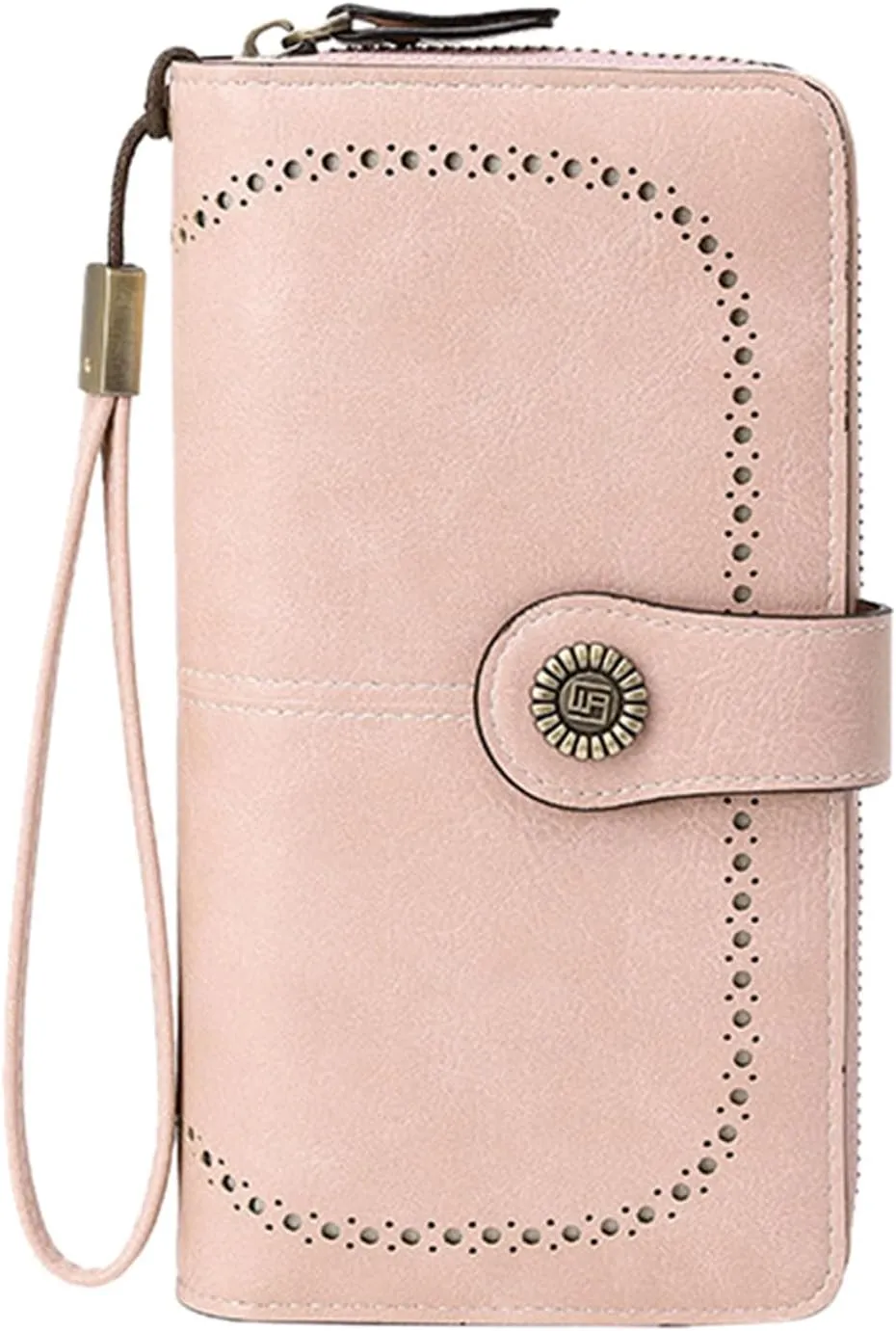 Rfid Wallet Women,2024 New Leather Wallet Wristlet for Women,Bifold Rfid Blocking Zip Around Large Capacity Credit Card Holder Clutch Purses,Travel Wallet for Mom Women Ladies Girls