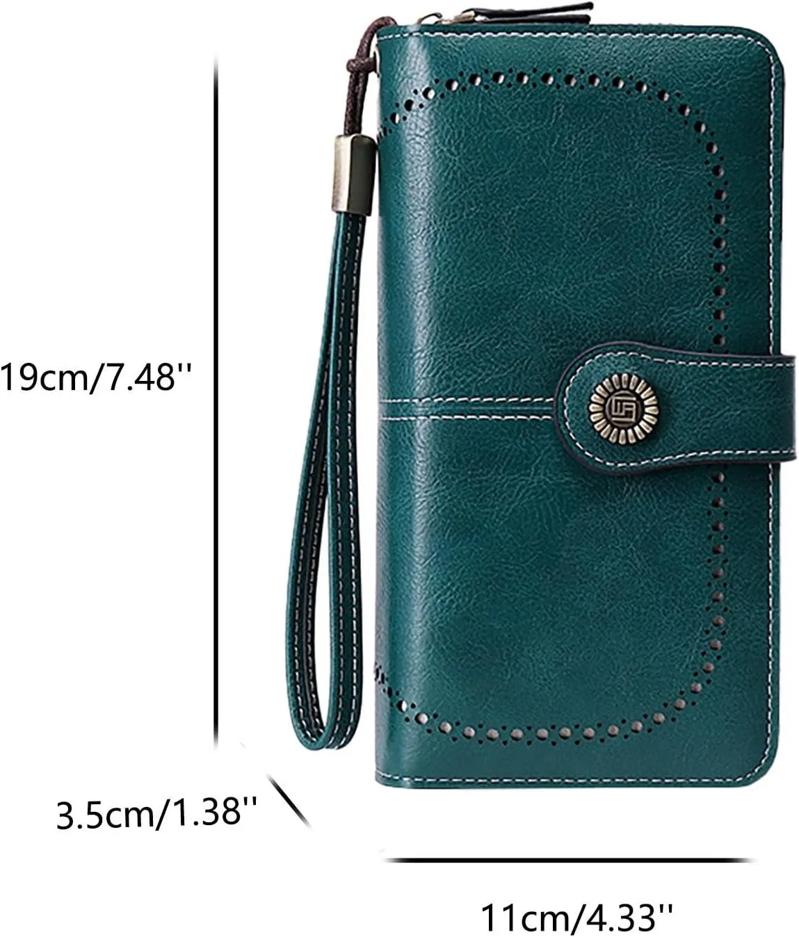Rfid Wallet Women,2024 New Leather Wallet Wristlet for Women,Bifold Rfid Blocking Zip Around Large Capacity Credit Card Holder Clutch Purses,Travel Wallet for Mom Women Ladies Girls