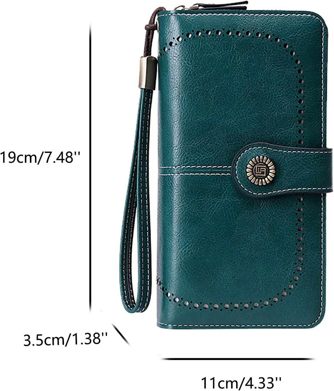 Rfid Wallet Women,2024 New Leather Wallet Wristlet for Women,Rfid Blocking Zip Around Large Capacity Bifold Credit Card Wallet Clutch Purses,Travel Wallet for Ladies Women Mom Girls