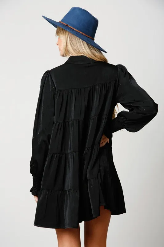 Rhinestone Button Down Dress