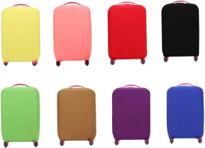 SAFIGLE Luggage Cover Elastic Suitcase Protector Blue Luggage Case Cover for 22-24 Inches Suitcase