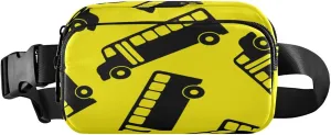 School Bus Belt Bag for Women Men Fanny Pack Small Waist Pouch Crossbody Bags for Outdoor Hiking Running Travel