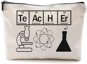 Science Teacher Makeup Bag - Cosmetic Bag for Purse, Small Makeup Pouch for Women Teachers