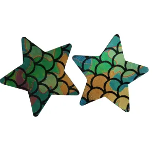 Shiny Mermaid Scale Print Pasties