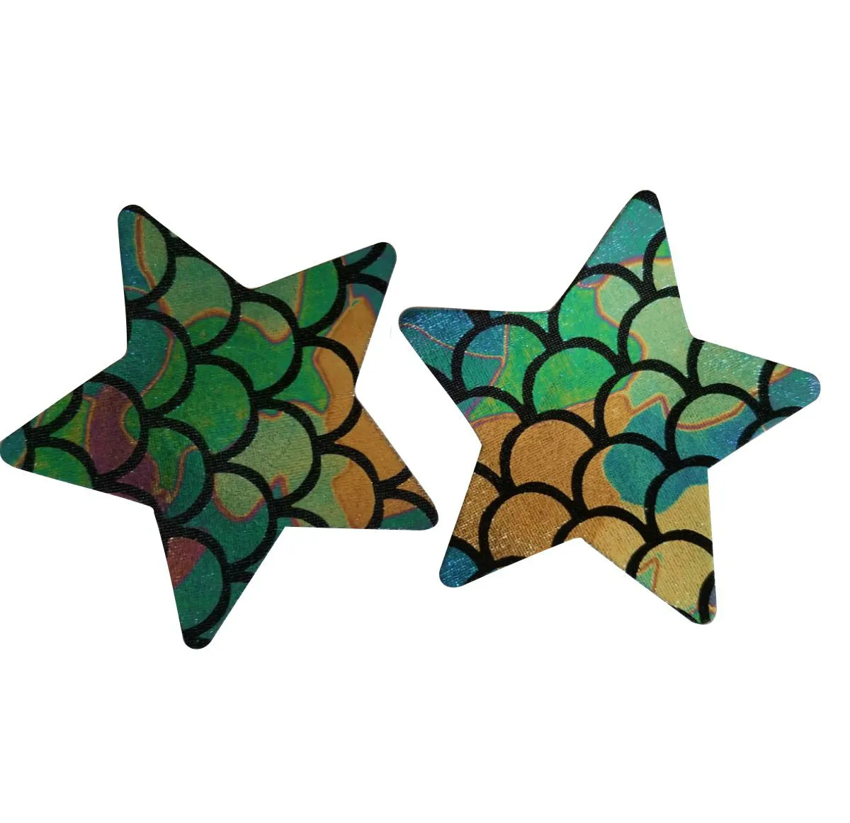 Shiny Mermaid Scale Print Pasties