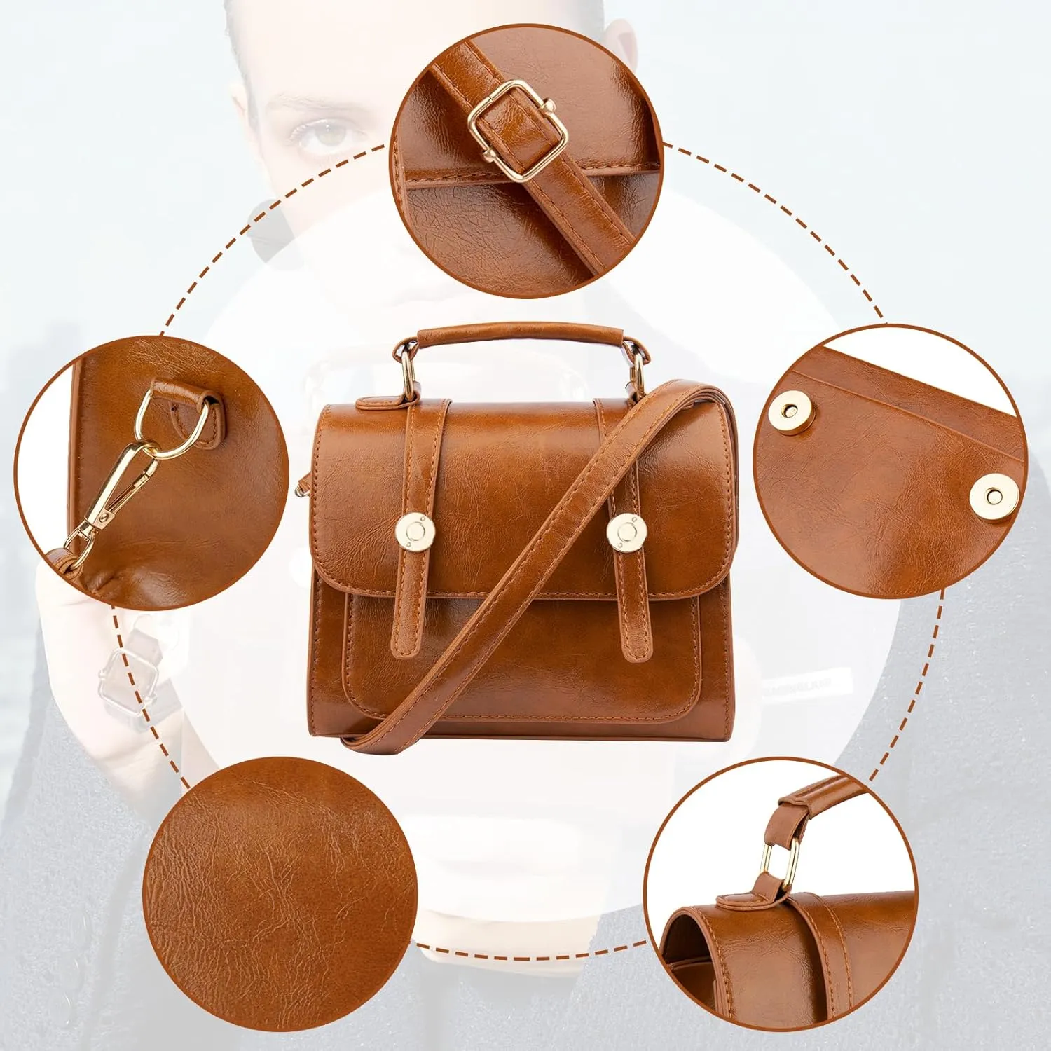 Shoulder Bag for Women, Cute Soft PU Leather Small Purse Handbags, Trendy Underarm Bag Tote Clutch Purses for Women