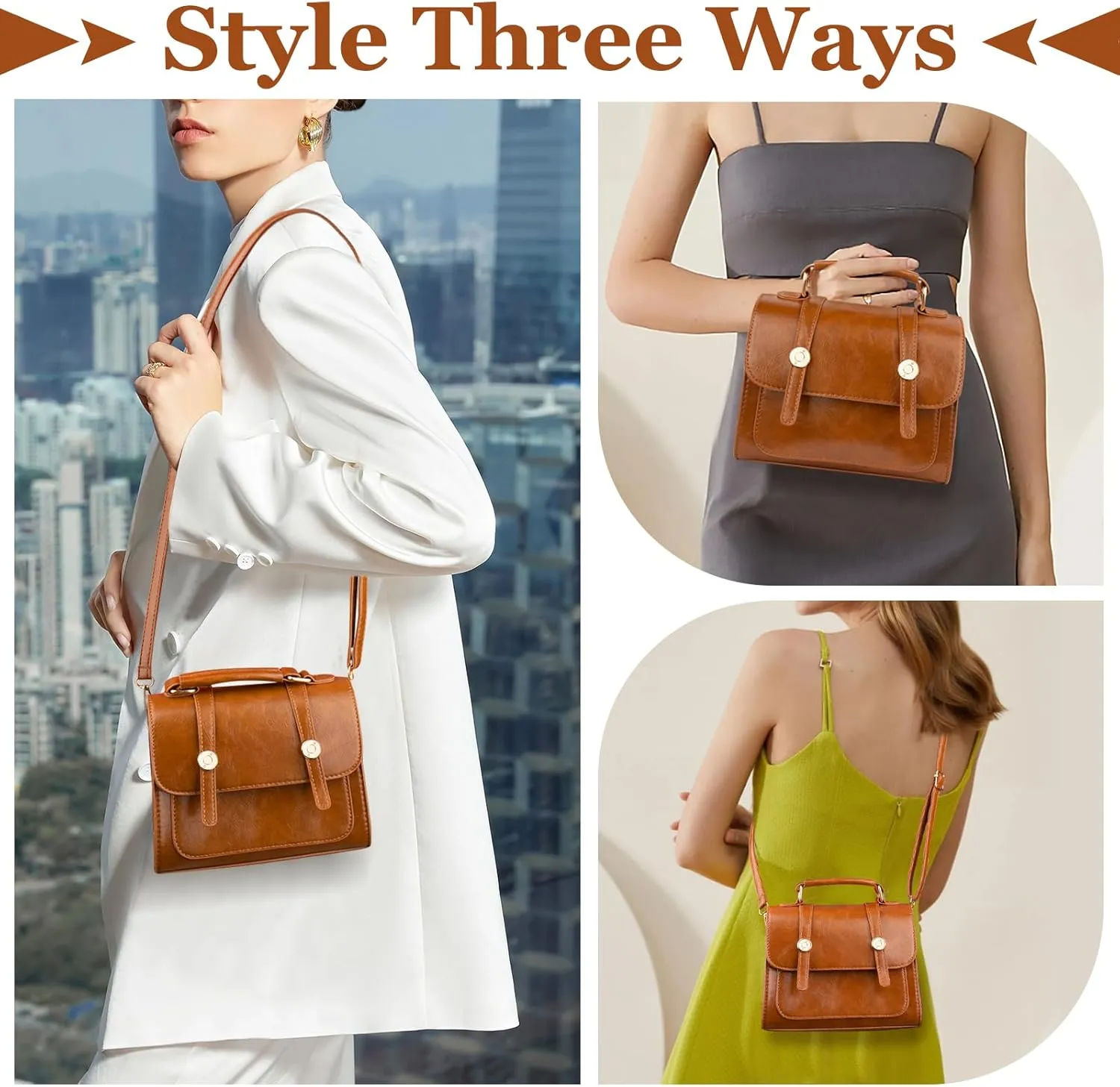 Shoulder Bag for Women, Cute Soft PU Leather Small Purse Handbags, Trendy Underarm Bag Tote Clutch Purses for Women
