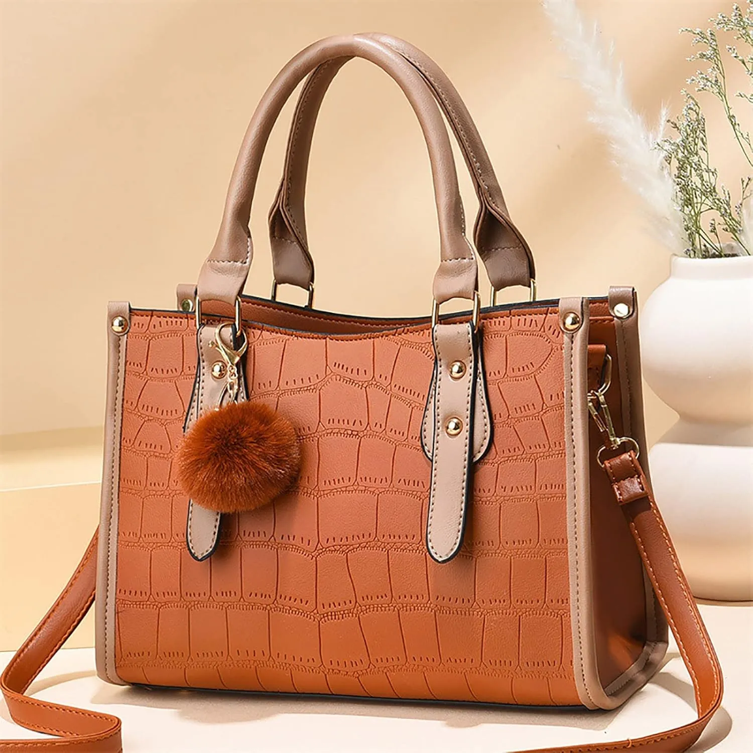 Shoulder Bag for Women Womens Fashion Tote Bag Handbags Ladies Purse Satchel Shoulder Bags Tote Leather Bag
