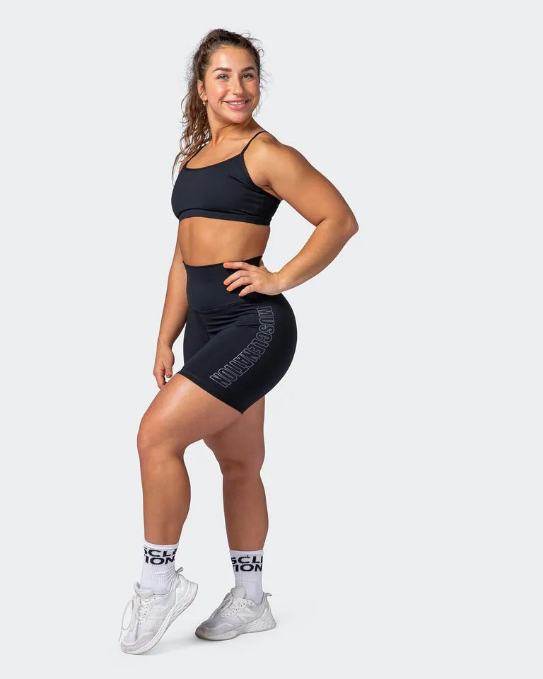 Signature Super High Bike Shorts Black
