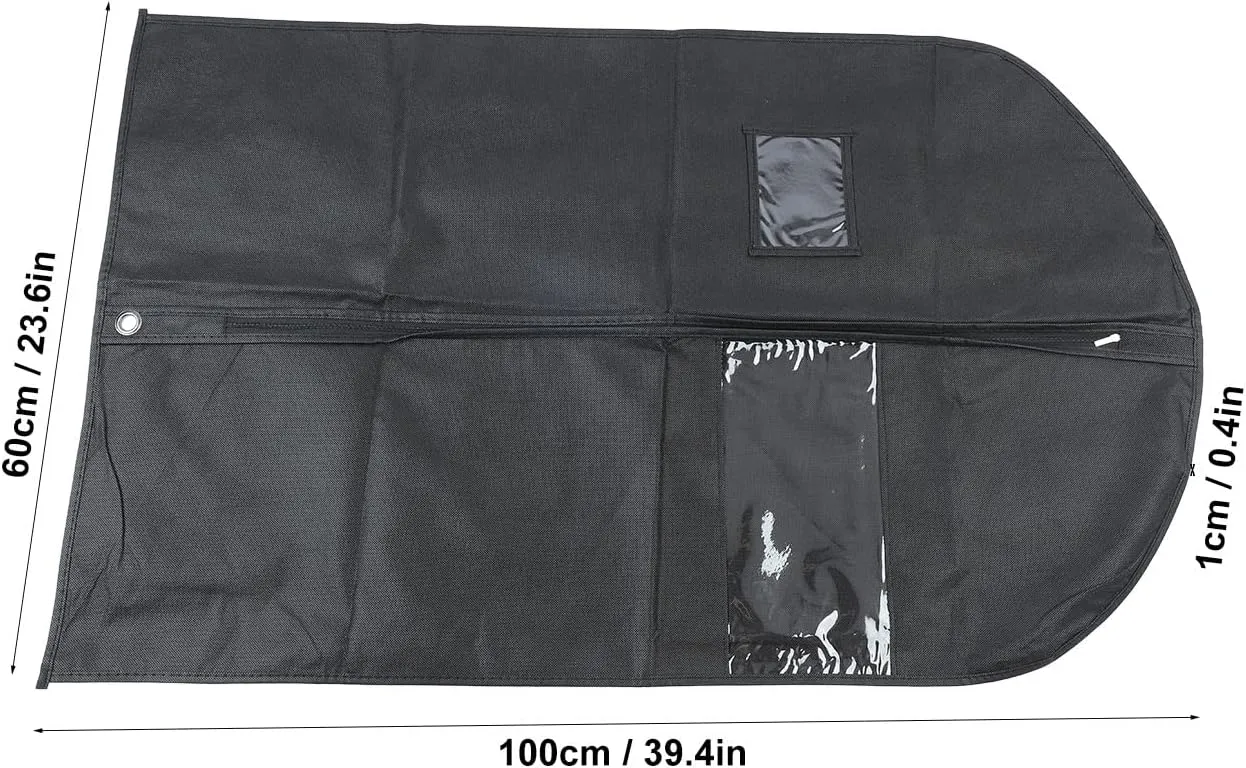 Sleek Black Suit Bags - 4-Pack, Waterproof and Dustproof, Designed for Convenient Storage and Travel (100x60cm-black)