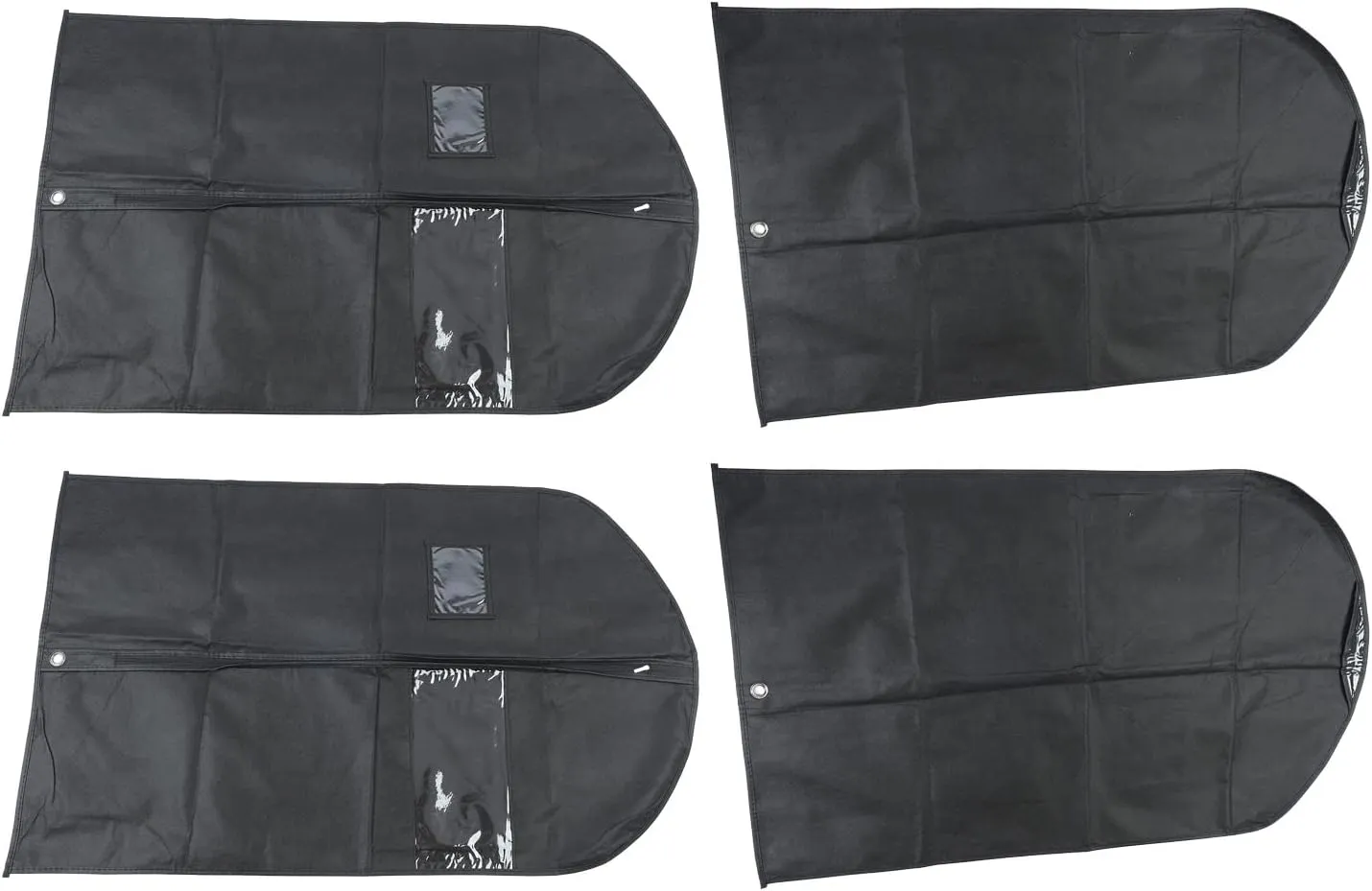 Sleek Black Suit Bags - 4-Pack, Waterproof and Dustproof, Designed for Convenient Storage and Travel (100x60cm-black)