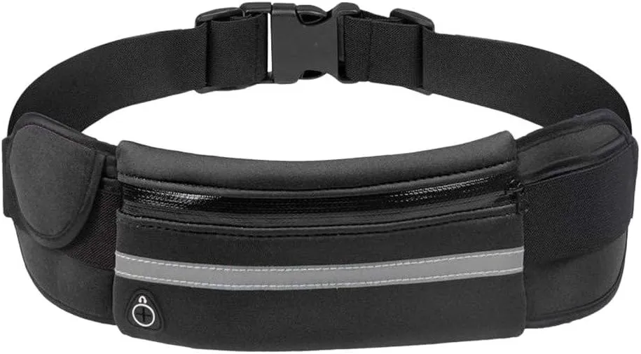 Slim Running Belt for Men, Waterproof Fanny Pack for Men,Phone Holder for Running,Reflective Waist Bag for Women,Runners Belt Pouch,Money Belt,Waist Pack Bag for Running Camping Workout Travel
