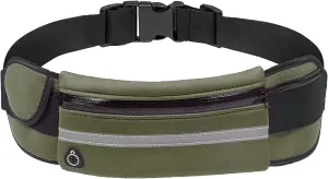 Slim Running Belt for Men, Waterproof Fanny Pack for Men,Phone Holder for Running,Reflective Waist Bag for Women,Runners Belt Pouch,Money Belt,Waist Pack Bag for Travel Running Workout Camping
