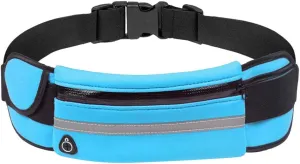 Slim Running Belt, Waterproof Fanny Pack for Men,Phone Holder for Running,Reflective Waist Bag for Men,Runners Belt Pouch,Money Belt,Waist Pack Bag for Workout Running Camping Travel