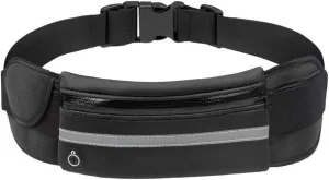 Slim Running Belt, Waterproof Fanny Pack for Men,Phone Holder for Running,Reflective Waist Bag,Runners Belt Pouches for Men,Money Belt,Waist Pack for Camping Running Travel Workout