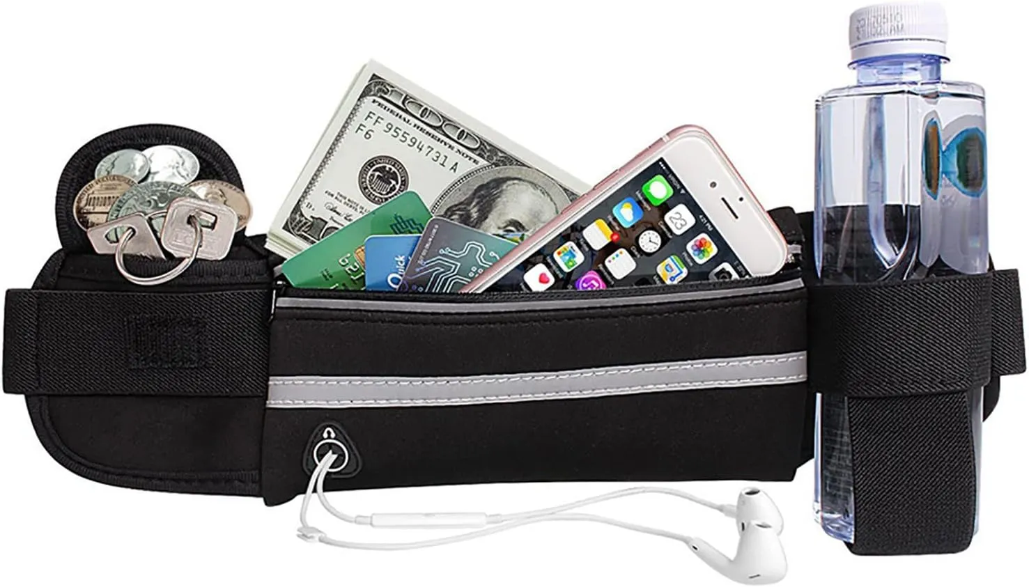 Slim Running Belts for Women, Waterproof Fanny Pack for Men,Phone Holder for Running,Reflective Waist Bag,Runners Belt Pouches for Men,Money Belt,Waist Pack for Camping Travel Running Workout