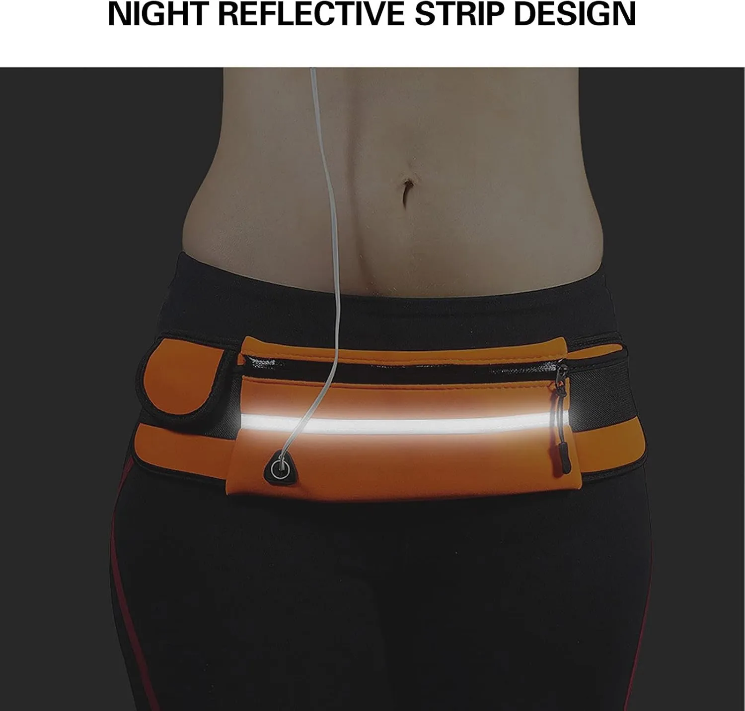 Slim Running Belts for Women, Waterproof Fanny Pack for Men,Phone Holder for Running,Reflective Waist Bag,Runners Belt Pouches for Men,Money Belt,Waist Pack for Camping Travel Running Workout