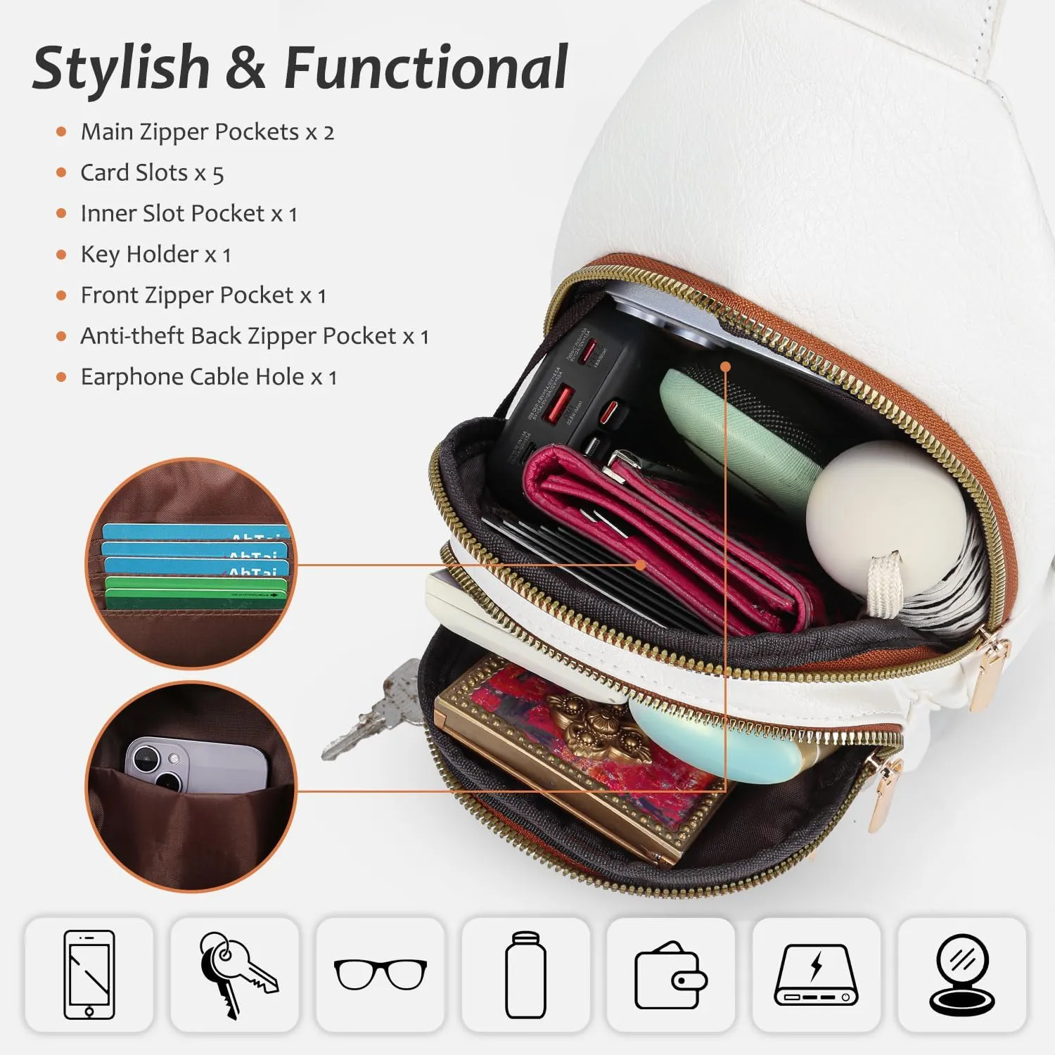 Sling Bag, Crossbody Bags for Women, Faux Leather Fanny Pack Cross Body Bag, Purses for Women Trendy